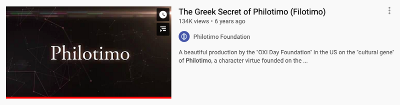 The Greek Secret of Philotimo (14 min)
